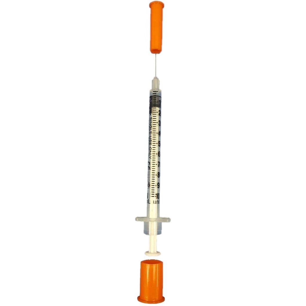 Syringe 1cc Insulin with Comfort Point™ Needle 1/2 Inch 28 Gauge NonSafety Regular Wall (100/BX 5BX/CS) by Exel Corporation  ID 26027